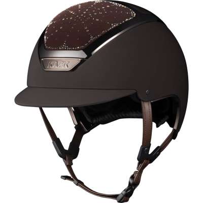Kask Reithelm Dogma Chrome Swarovski Riviera Greige