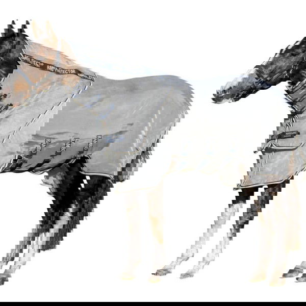 Horseware Fliegendecke Rambo Protector Fieldsafe Plus HW25, Disk-Verschluss, mit abnehmb. Halsteil