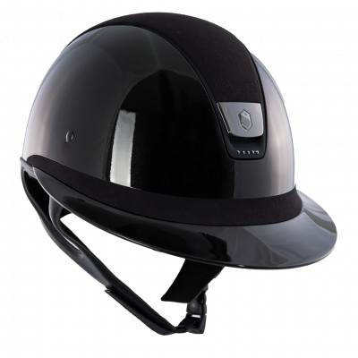Samshield Riding Helmet MS Glossy, Holo Shield Sw,FB Alct,Trim matt, Blazon blk chrm, 5 Jet hematite