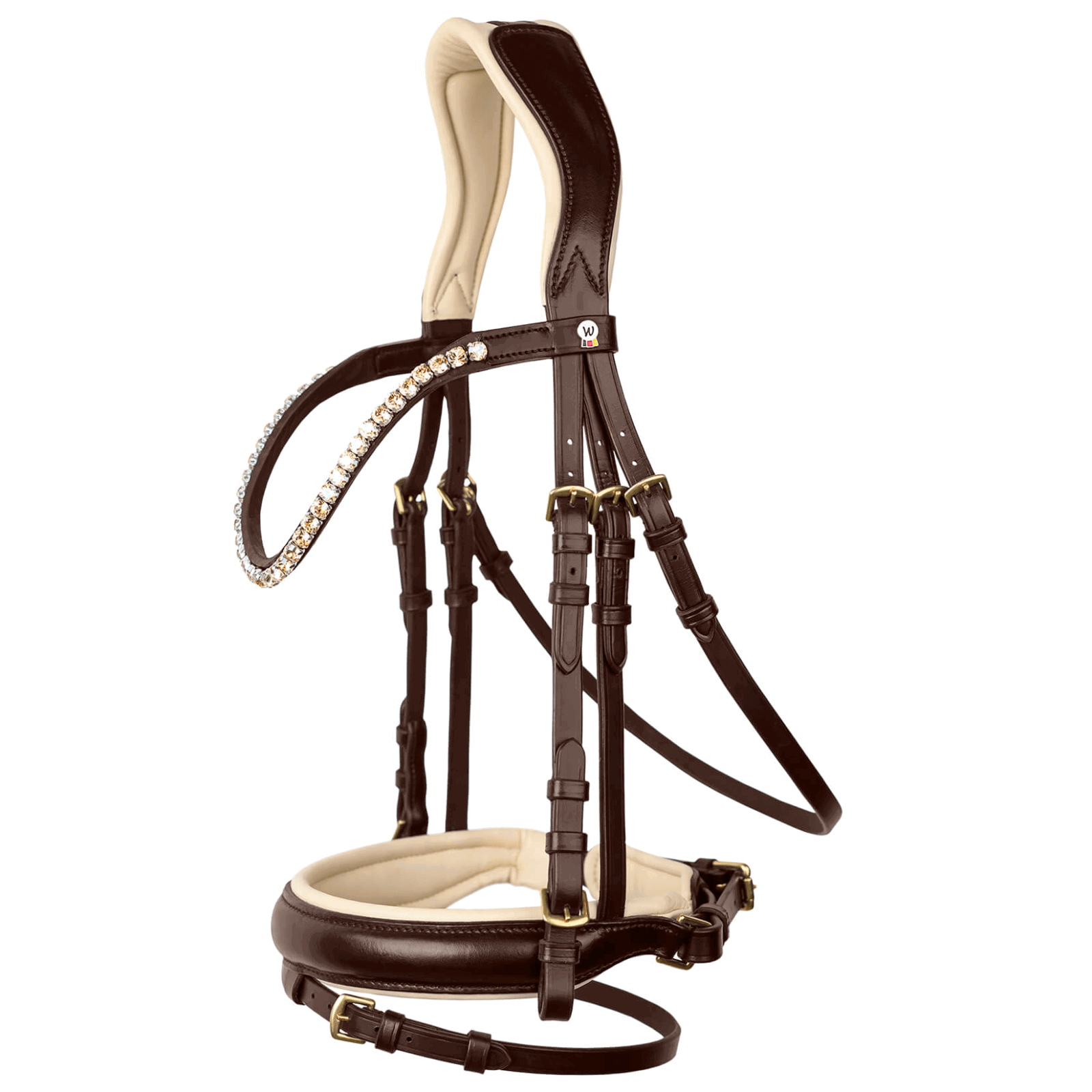 Waldhausen Trense X-Line Ivory, schwedisch kombiniert, mit Zügeln