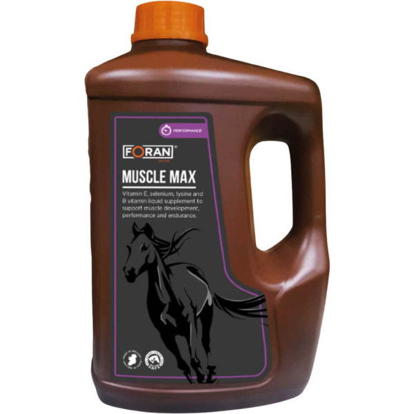 Foran Equine Muscle-Max, Supplementary Feed, Vitamin E, Selenium, L-Lysine, Liquid