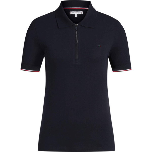 Tommy Hilfiger Equestrian Shirt Damen Anaheim Zip Polo FS26, Poloshirt, kurzarm