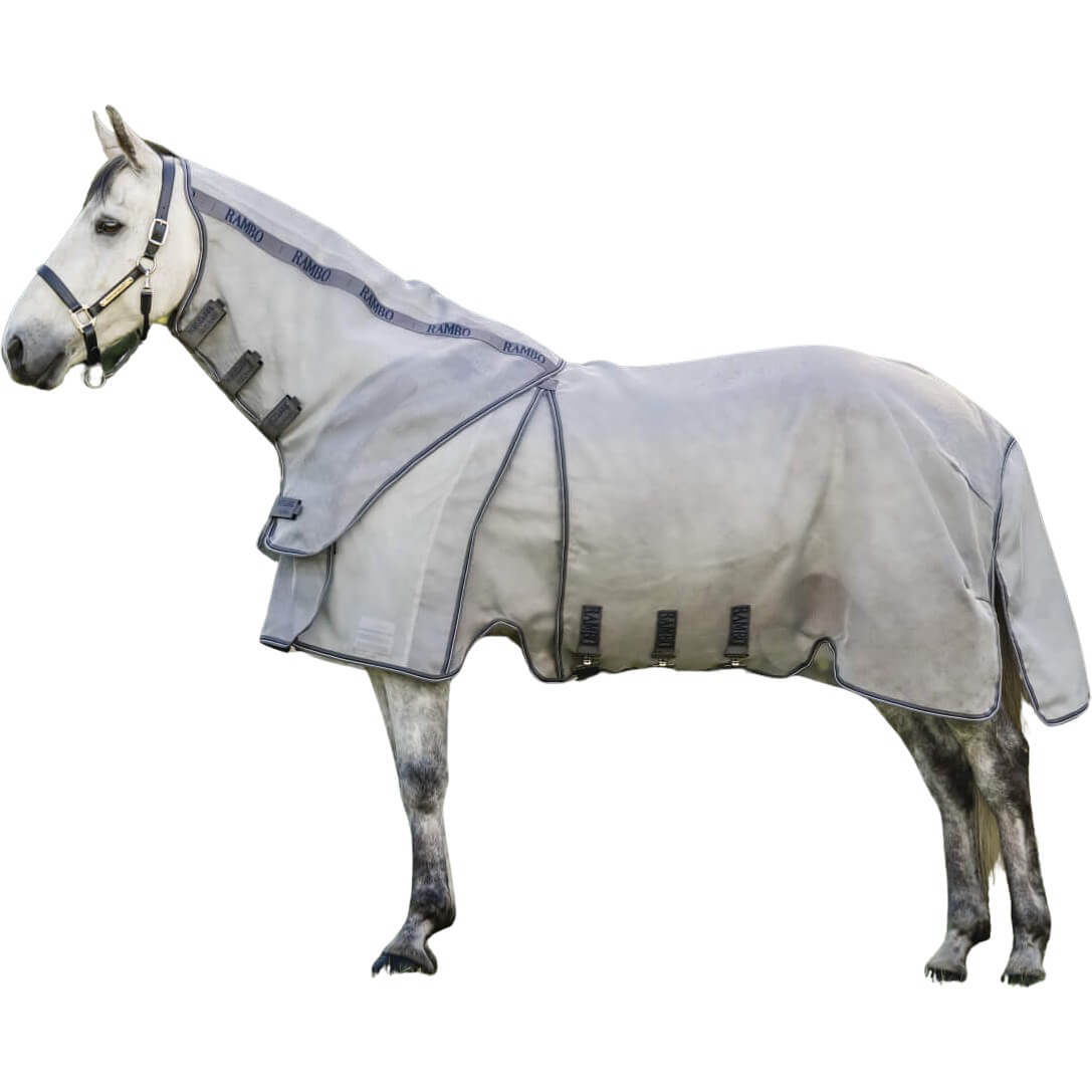 Horseware Fliegendecke Rambo Optimo Protector Plus FS26, mit abnehmbarem Halsteil