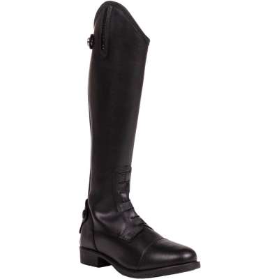 QHP Reitstiefel Jessy Junior, Kunstleder, Mädchen, Damen, Schwarz
