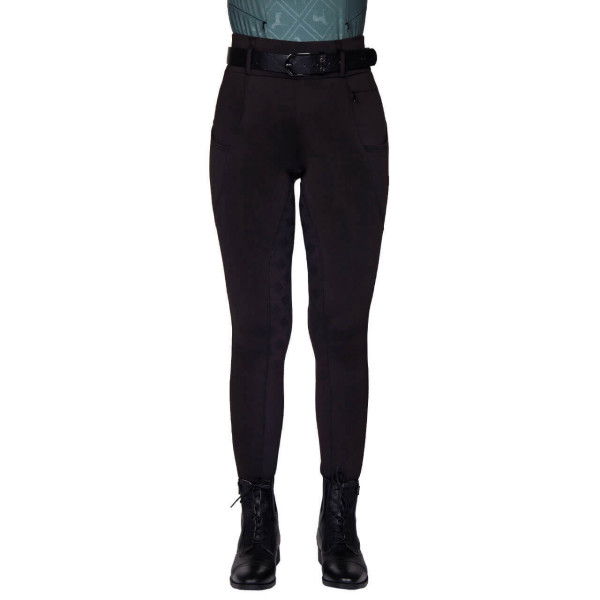 QHP Women's Riding Leggings Avélie FW24, Winter Riding Leggings, Full Seat, Full Grip