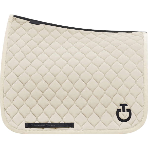 Cavalleria Toscana Saddle Pad Circular Quilted Jersey FW24, Dressage Saddle Pad