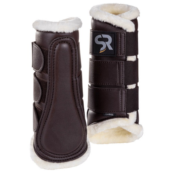 Sunride Dressurgamaschen Leder, Fellgamaschen, 2er Set