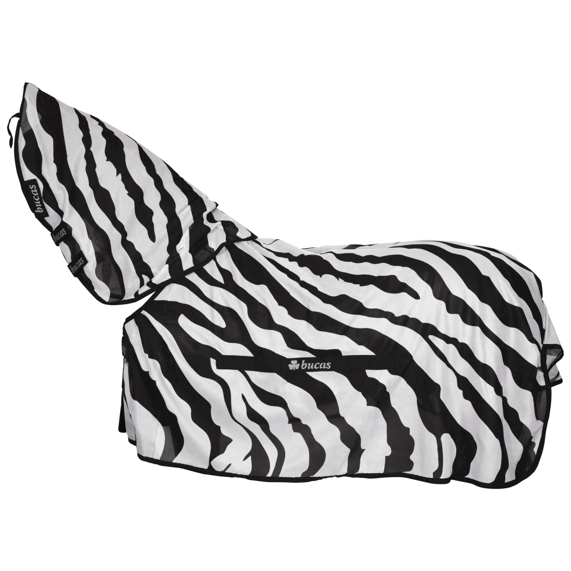 Bucas Fliegendecke Buzz-Off Zebra & Neck, mit abnehmbarem Halsteil, UV-Schutz