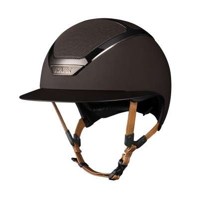 Kask Riding Helmet Star Lady Chrome Chinstrap Leather Light Brown