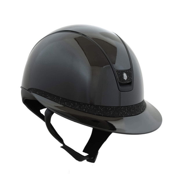 Samshield Riding Helmet Miss Shield 2.0 SG, Frontal Band + Blazon Crystal Fabric Black, Trim Matt