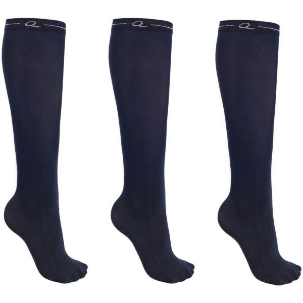 QHP Riding Socks Basic, Knee Socks, Set of 3