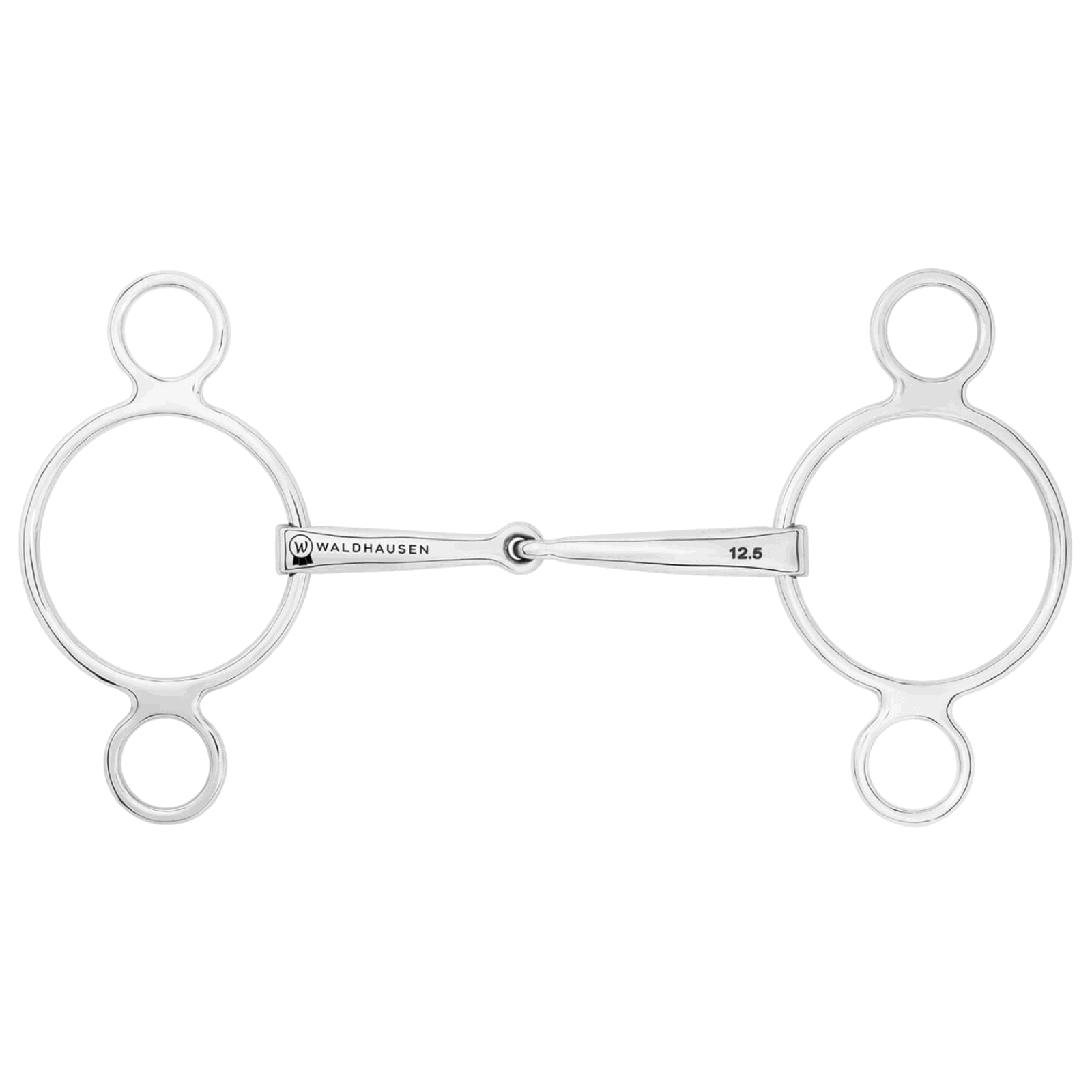 Waldhausen 3-Ring Gebiss, Edelstahl, einfach gebrochen, Pessoa Gebiss