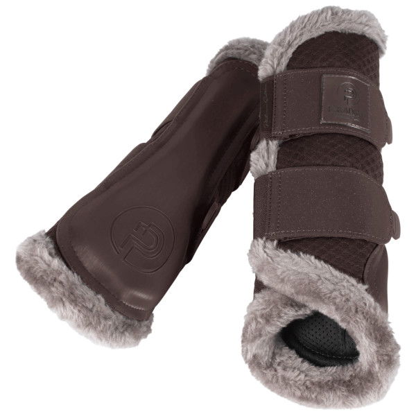 Eskadron Tendon Boots Mesh Faux Fur Shetty Platinum FW24, Faux Fur Gaiters