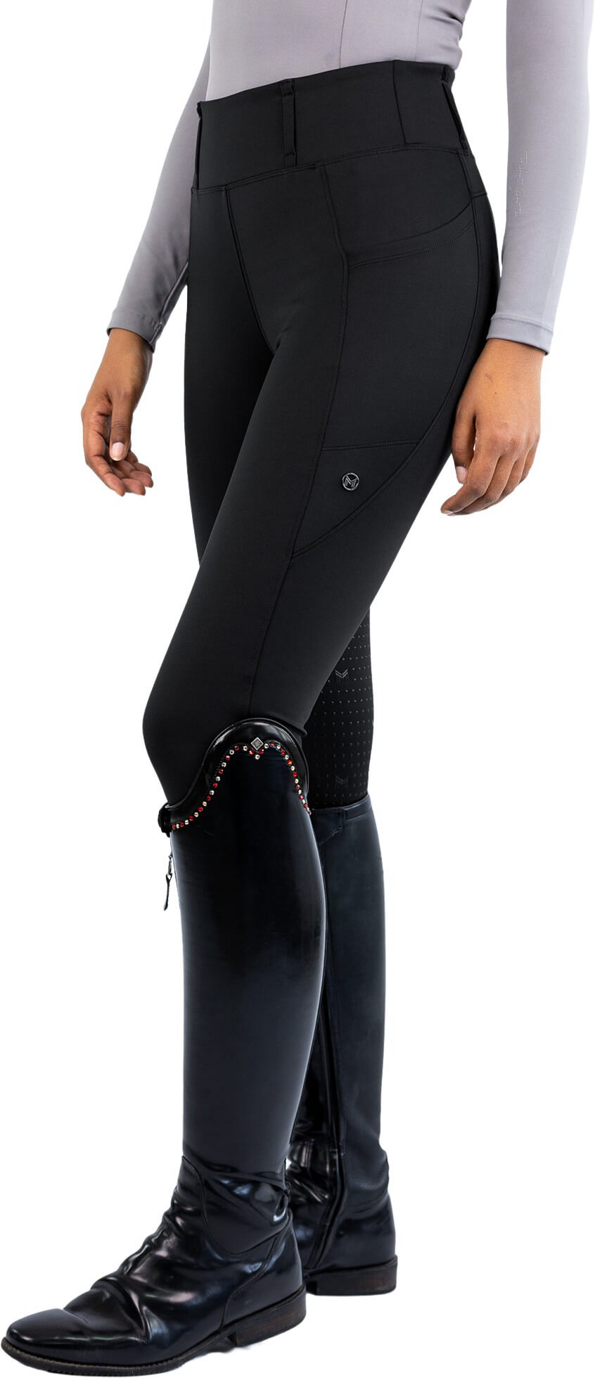 King Land Leggings Da Equitazione Katja – Full Grip – Navy – 93% Poliammide 7% Elastan