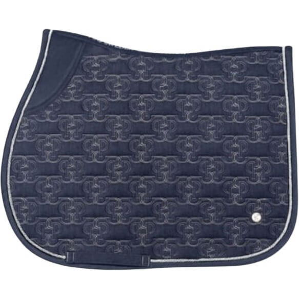 PS of Sweden Saddle Pad Denim Monogram FW24, Jumping Saddle Pad