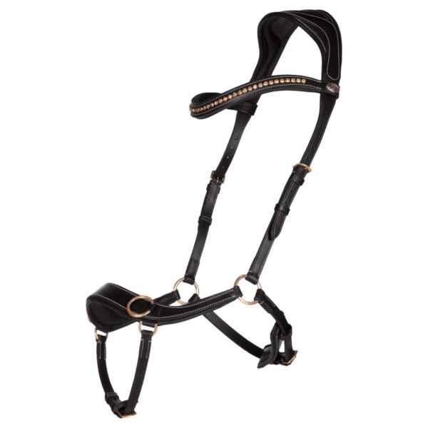 QHP Bridle Anatomical, Bitless, with Reins
