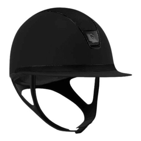 Samshield Riding Helmet Miss Shield 2.0 Shadowmatt, Top + FB Alcantara, Trim + Blason Black Chrome