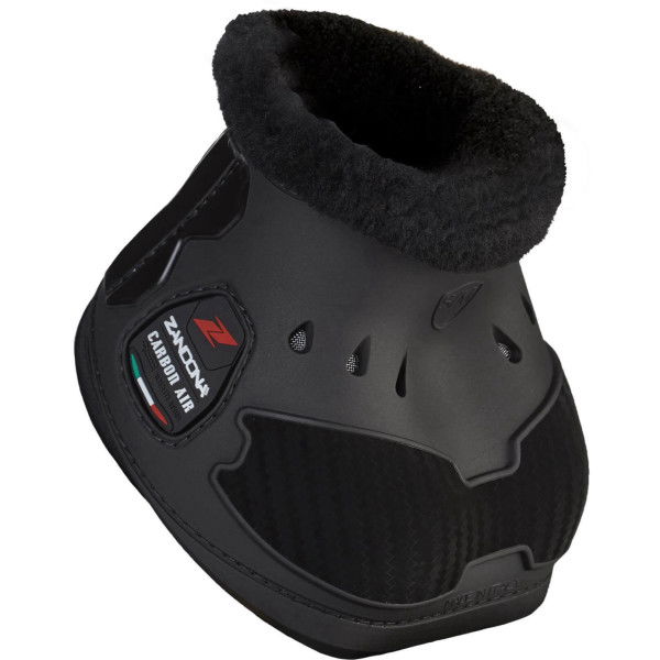 Zandona Bale Protection Carbon Air Heel, Bale Protector, Jumping Bells, with Synthetic Fur