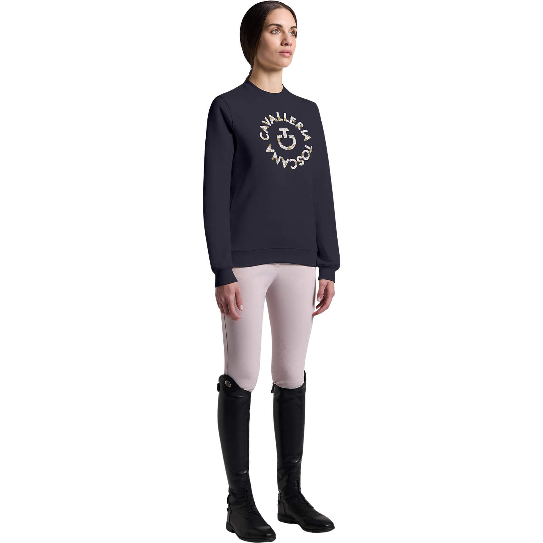 Cavalleria Toscana Pullover Damen Crew Neck FS26, Sweatshirt