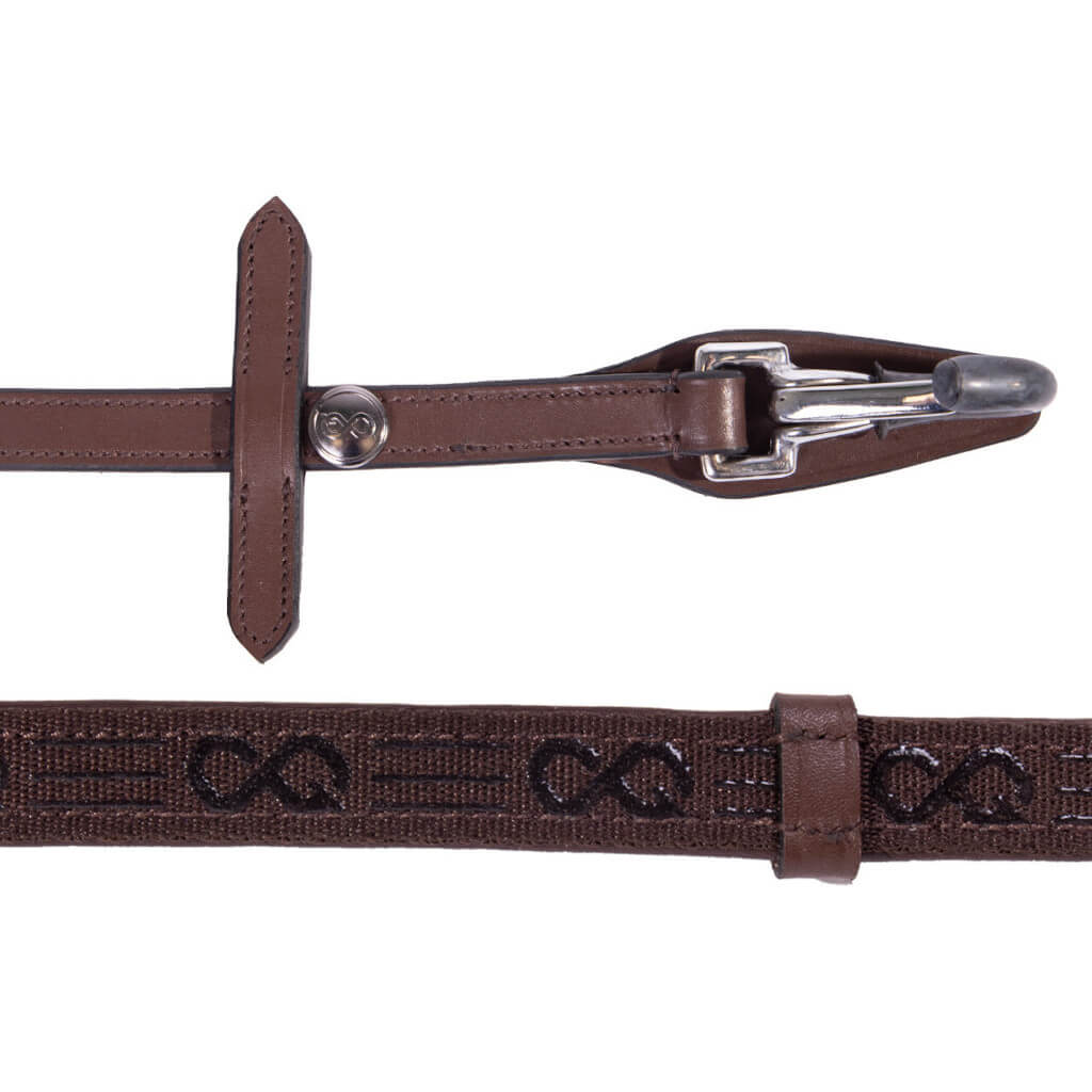 PresTeq Zügel FayRein mit Clip, Steglänge 8 cm, mit Martingalstopper