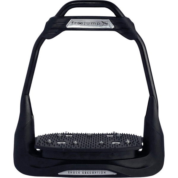 Freejump Stirrups Air's Full Black 0-0, Stainless Steel