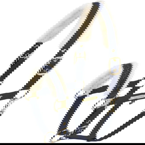 Eskadron Halter Faux Leather Jewel FF Double Pin Heritage 25/26, Faux Fur Halfter