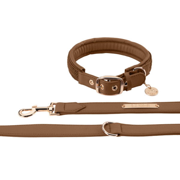 Eskadron Dog Set Faux Leather Plait Heritage 24/25, Lead and Collar