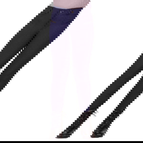 QHP Kids' Riding Breeches Rylee Junior, Half Seat, Half-Grip, High Waist