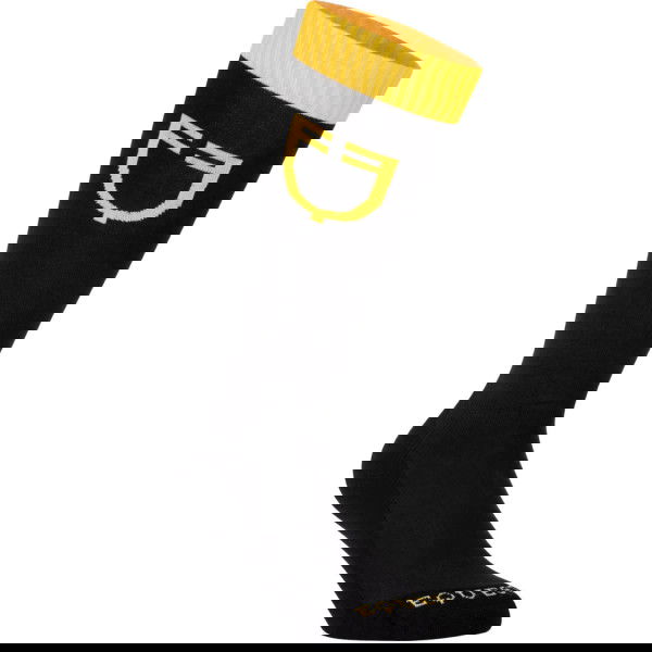 Equestro Unisex Riding Socks Contrasting Logo, Knee Socks