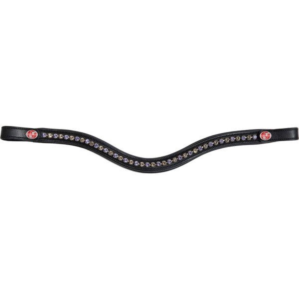 Kieffer Browband Flexiloop, Quick-Release Buckle, 6 mm Crystals, Black