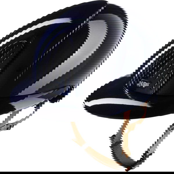 KEP Reithelm Smart NOVA Metal Polish mit Polo-Schirm mit Beigen Kinnriemen