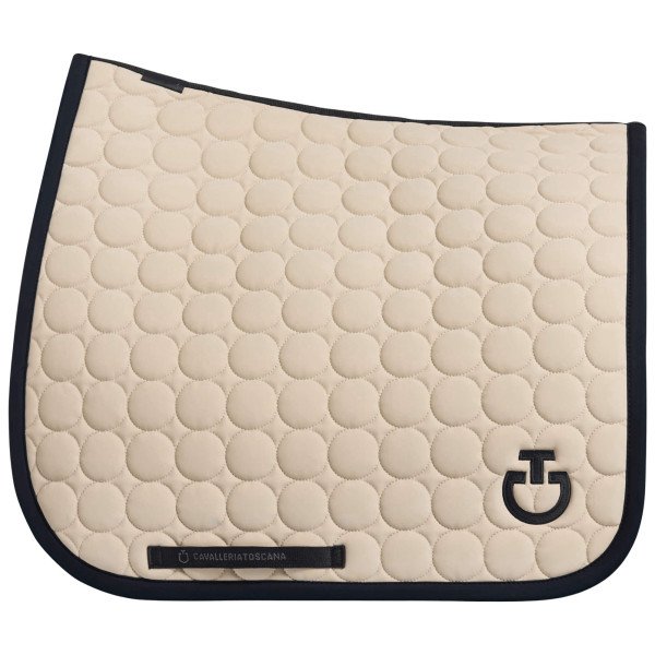 Cavalleria Toscana Saddle Pad Circle Quilted SS24, Dressage Saddle Pad