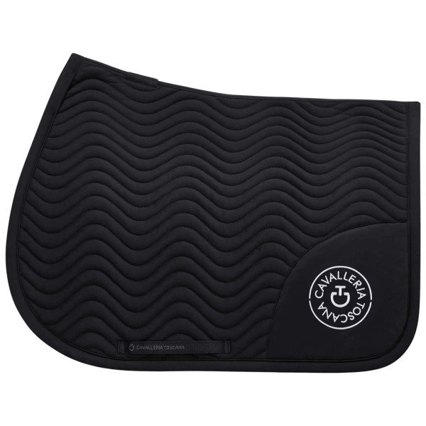 Cavalleria Toscana Saddle Pad CT Double Orbit Wave Quilted SS24, Jumping Saddle Pad