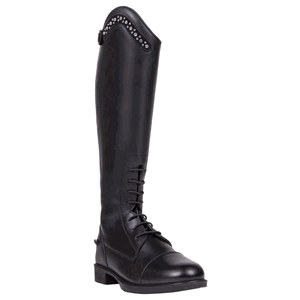 QHP Reitstiefel Mädchen Jaimy Junior, Lederreitstiefel, Schwarz QHP Reitstiefel Mädchen Jaimy Junior, Lederreitstiefel, Schwarz