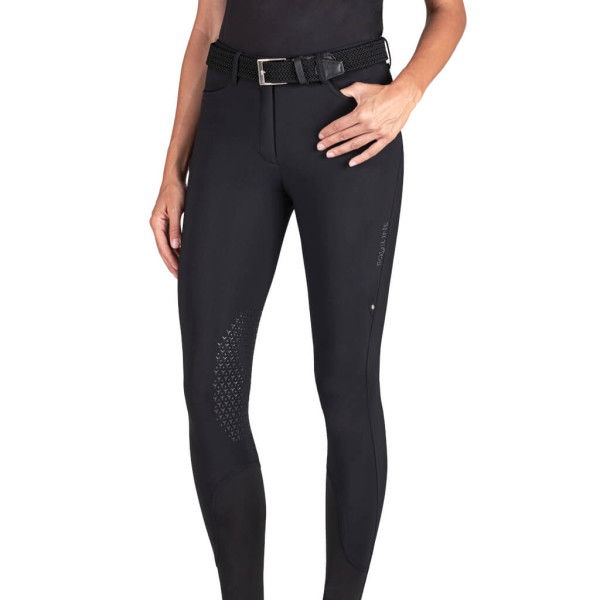 Equiline Women's Riding Breeches Gingerk SS23, Knee Patches, Knee-Grip