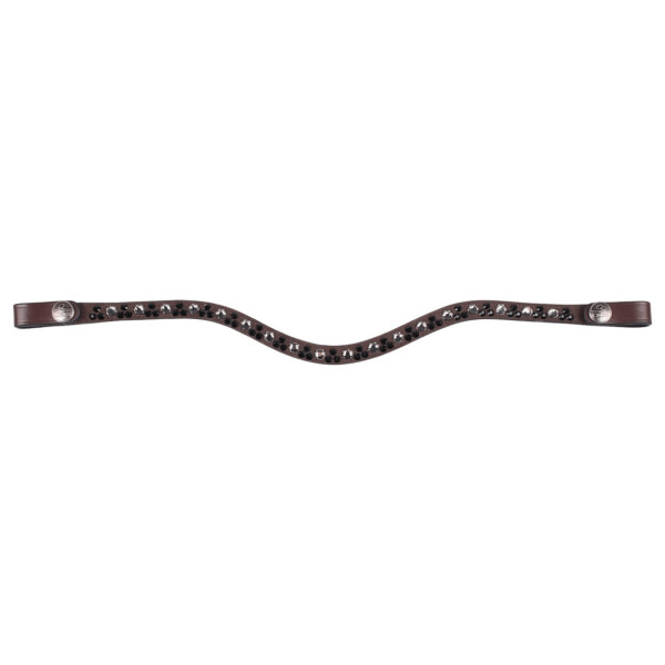 QHP Browband Eldorado, Curved, with Rhinestones