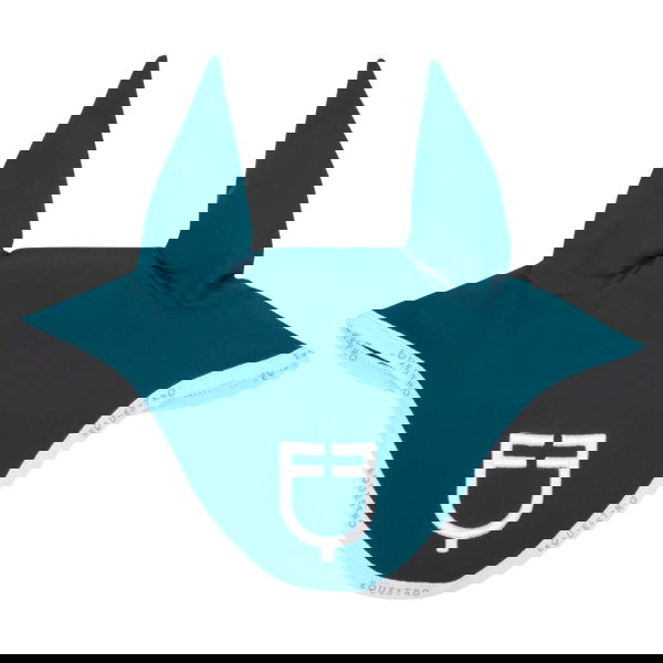 Equestro Fly Bonnet Technical Fabric with Logo, Fly Cap, Fly Ears