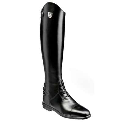 Tucci Riding Boots Galileo, Leather Riding Boots, Women, Men, Black