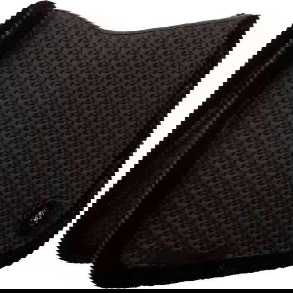 Kentucky Horsewear Saddle Pad Fake Fur Plaited Quilt, Dressage Saddle Pad