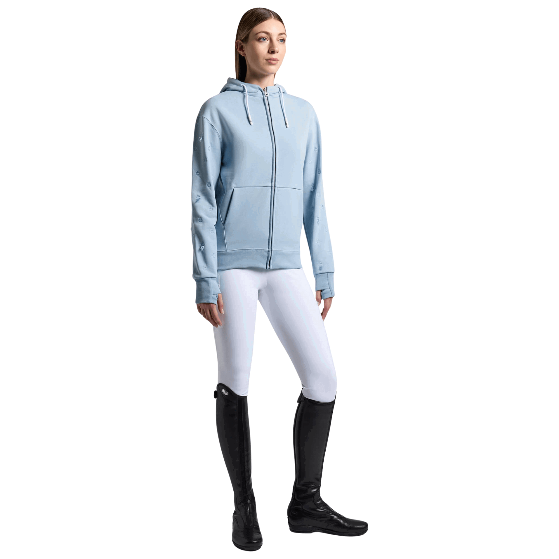 Cavalleria Toscana Jacke Damen CT Diagonal Zip Hoodie FS25, Sweatjacke