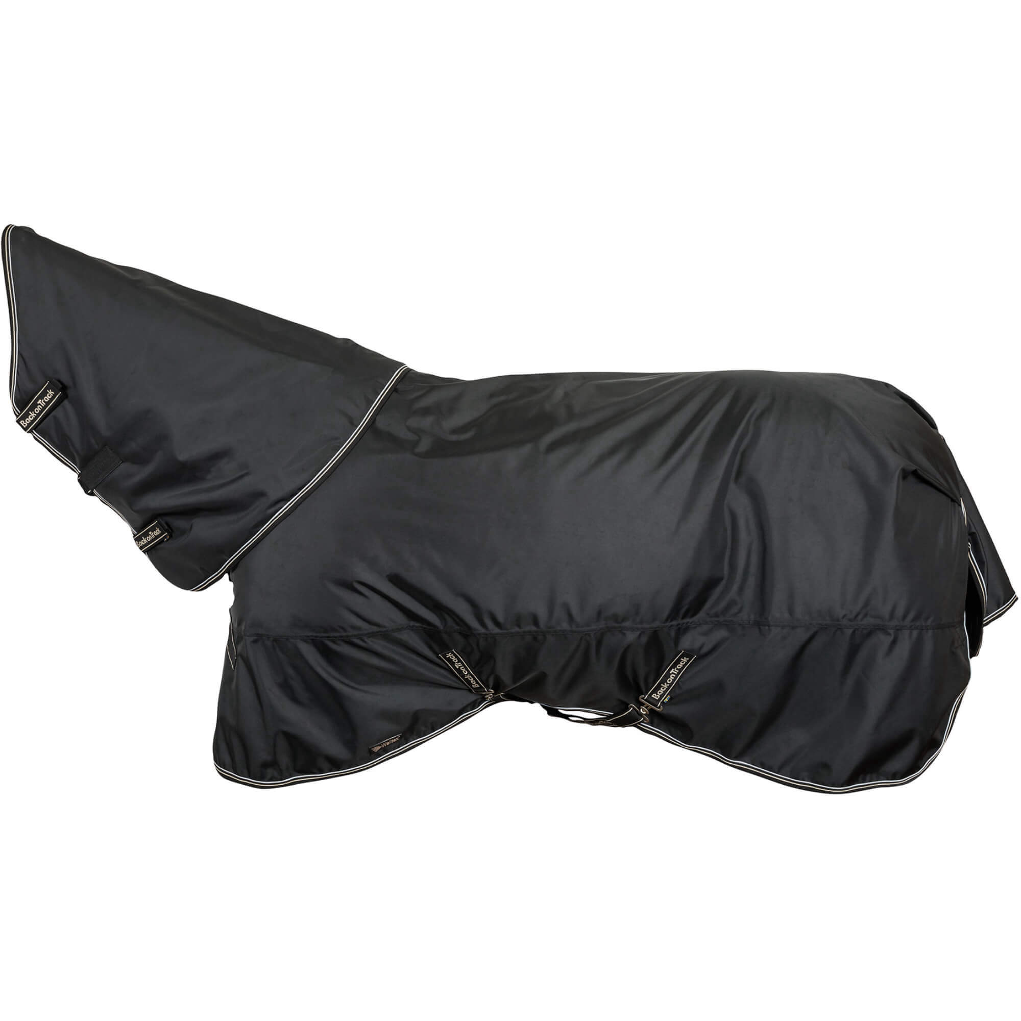 Back on Track Outdoordecke Obsidian, 150 g, Winterdecke, mit abnehmbarem Halsteil