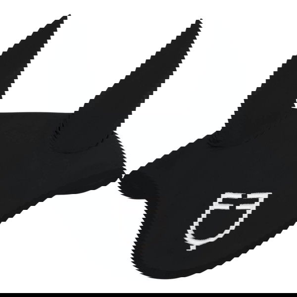 Equestro Fliegenhaube Stretch Black Line, Fliegenmütze, Fliegenohren