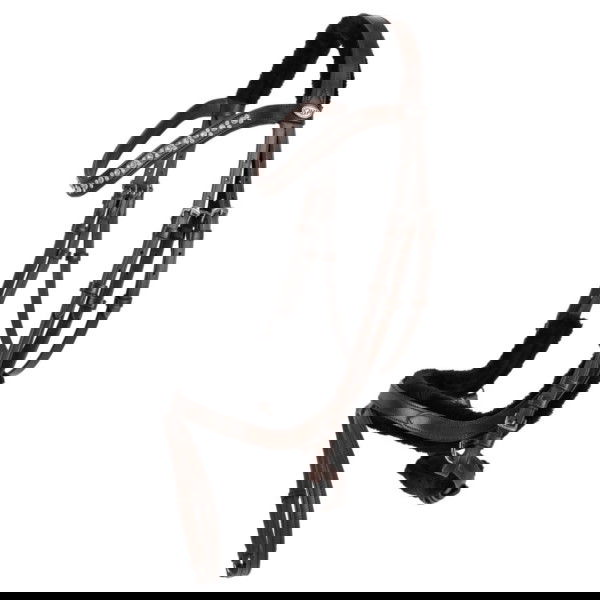 QHP Bridle Sensisoft, anatomical, with artificial field, with Reins