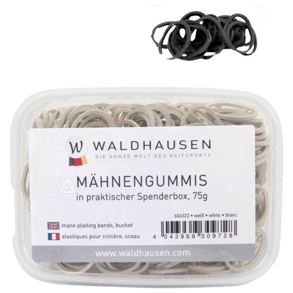 Waldhausen Mähnengummis, Einflechtgummis, in Box