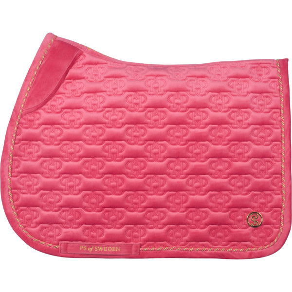 PS of Sweden Saddle Pad Velvet Monogram FW24, Jumping Saddle Pad