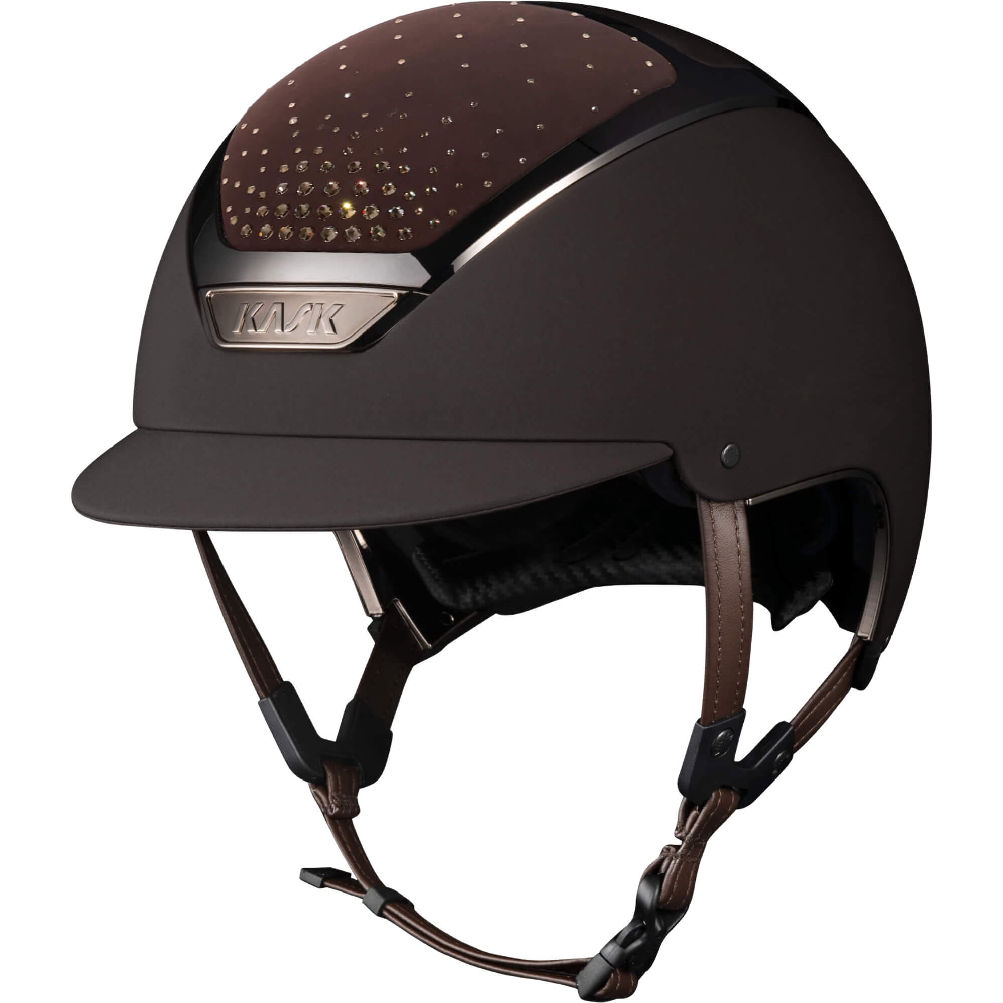 Kask Reithelm Dogma Chrome Swarovski Passage Greige