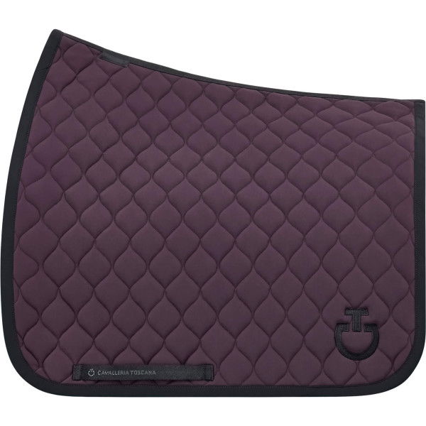 Cavalleria Toscana Saddle Pad Circular Quilted Jersey FW24, Dressage Saddle Pad