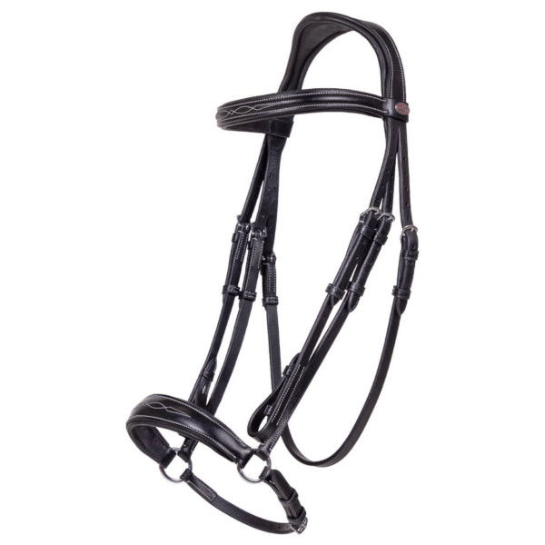 QHP Bridle Luxus, dropped noseband, without Reins