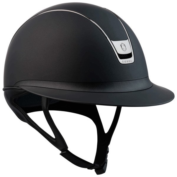 Samshield Riding Helmet Miss Shield 2.0 Shadowmatt,Trim+Blazon Blk Chrome,5 Swarovski Crystal Colour
