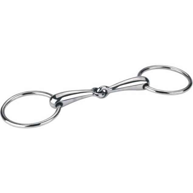 Kerbl Wassertrense, Edelstahl, einfach gebrochen, hohl, Gebiss